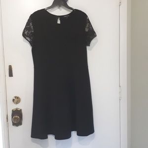 Black dress with lace sleeves